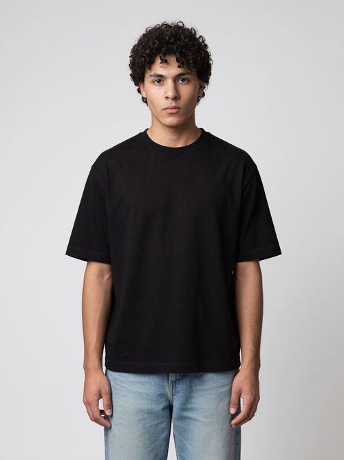 تيشرت CROWN الأسود اوفرسايز - CROWN black oversized t-shirt streetwear egypt